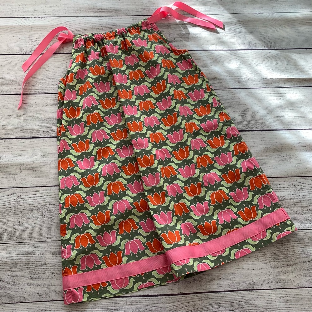 Hanna Andersson Floral Pillowcase Dress Size 120